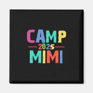 Aimant Vacances en famille Mimi 2025, tenue de camping d'