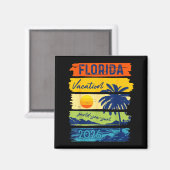 Aimant Vacances en Floride 2026 Mer Sable Plage Été (Recto/Verso)