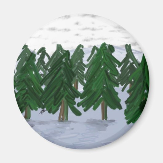 Aimant Vacances En Neige (Devant)