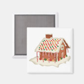 Aimant Vacances Noël Bonbons pain d'épices Cottage Noël (Recto/Verso)