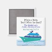 Aimant Vacances Reunion famille Croisière Enregistrer la  (Recto/Verso)