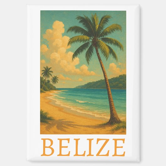 Aimant Vacances tropicale Belize Beach Caraïbes (Recto)
