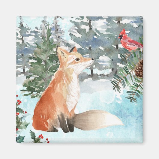 Aimant Vacances Woodland Fox (Devant)