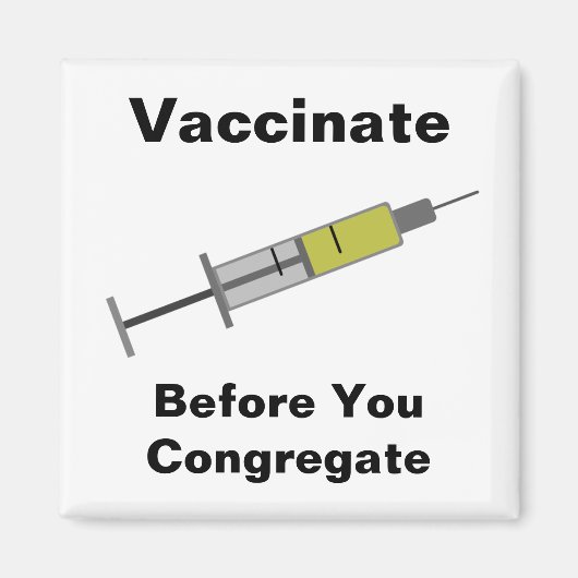 Aimant Vacciner avant votre congrégation (Devant)