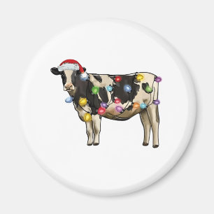 Aimant Vache arbre de Noël bétail festif ferme