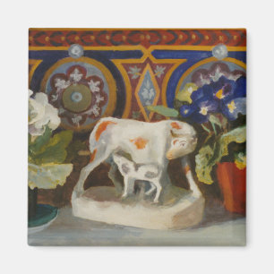 Aimant Vache au Staffordshire avec Primulaes 2004