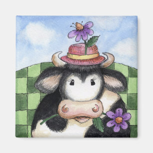 Aimant Vache avec Casquette