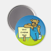 Aimant Vache avec signe (Recto/Verso)