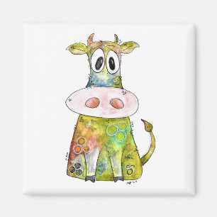 Aimant Vache blanche couleur blanc mignon