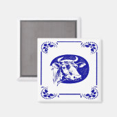 Aimant Vache bleue (Recto/Verso)