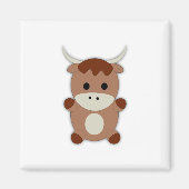 Aimant Vache Brown mignonne (Devant)