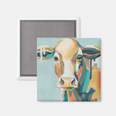 Aimant Vache colorée (Recto/Verso)