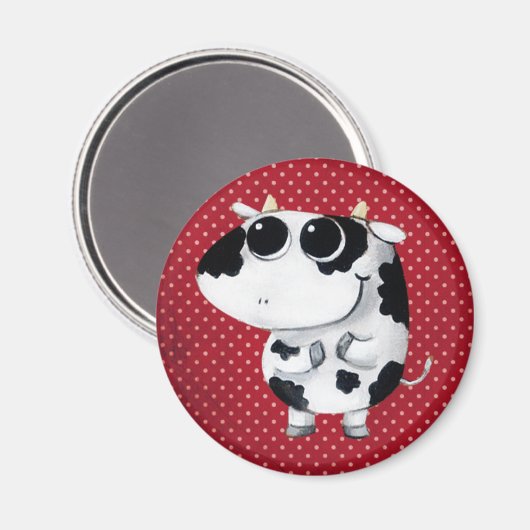 Aimant Vache de bébé mignonne (Recto/Verso)