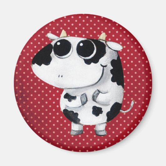 Aimant Vache de bébé mignonne (Devant)