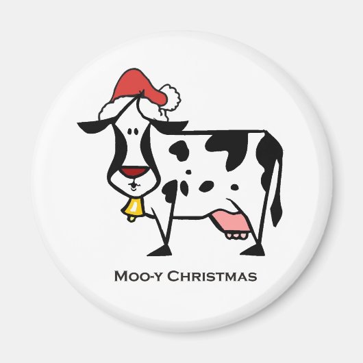 Aimant Vache de Noël mignonne (Devant)