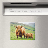 Aimant Vache des Highlands Animal Nature Faune Affection (In Situ (Lave-vaisselle))