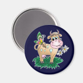 Aimant Vache et papillon (Recto/Verso)