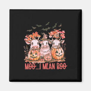 Aimant Vache fantôme Moo I signifie Boo Citrouille Hallow