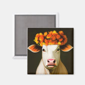 Aimant Vache fleurie (Recto/Verso)