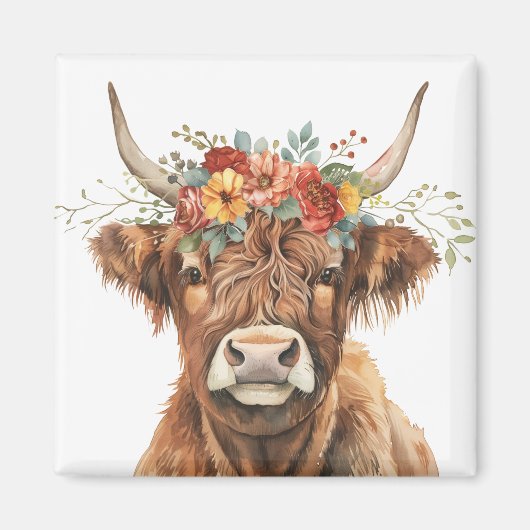 Aimant Vache Highland. (Devant)