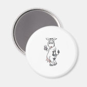 Aimant vache idiote buvant du lait (Recto/Verso)