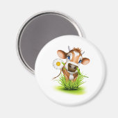 Aimant Vache Jersey dans l'herbe (Recto/Verso)