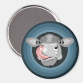 Aimant Vache lécher le nez (Recto/Verso)
