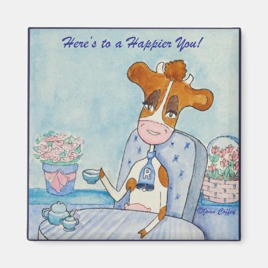 Aimant Vache mignonne Ruthie-Moo (Devant)