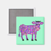 Aimant Vache pourpre (Recto/Verso)