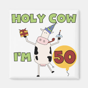 Aimant Vache sainte je suis 50 T-shirts et cadeaux
