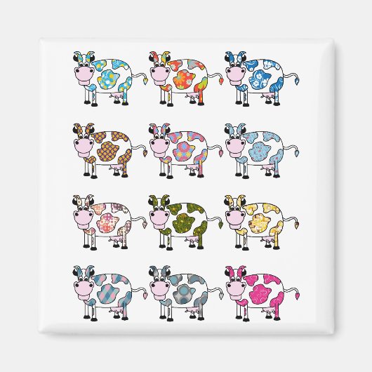 Aimant Vaches funky (Devant)