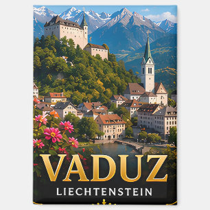 Aimant 📍 Vaduz Liechtenstein Voyage Souvenir Pour Voyage