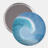 Aimant Vague Bleue Artistique (Recto/Verso)