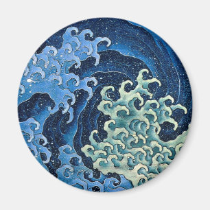 Aimant Vague Féminine Hokusai Japon Océan Vintage