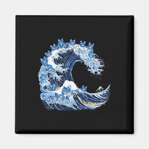 Aimant Vague Mignonne De Chats Bleus Pour Kamala