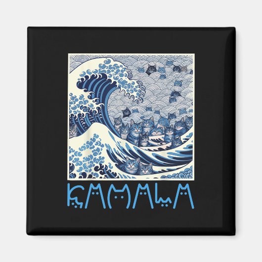 Aimant Vague Mignonne De Chats Bleus Pour Kamala (Devant)