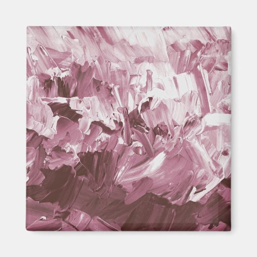 Aimant Vagues Abstraites de peinture à prune (Devant)