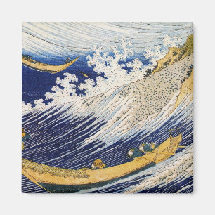 Aimant Vagues de l'océan, chef-d'œuvre de Katsushika Hoku