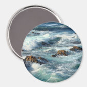 Aimant Vagues de l'océan Pacifique (Recto/Verso)