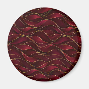 Aimant Vagues de marbre rouge de Bourgogne élégantes avec