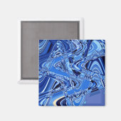 Aimant vagues de routes en bleu (Recto/Verso)