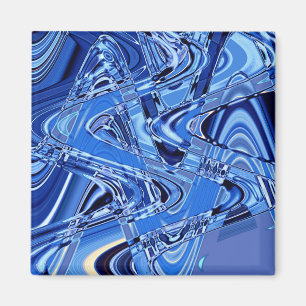 Aimant vagues de routes en bleu