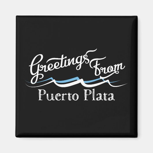 Aimant Vagues d'eau de Puerto Plata (Devant)