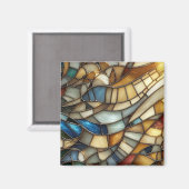 Aimant Vagues en Verre Coloré (Recto/Verso)