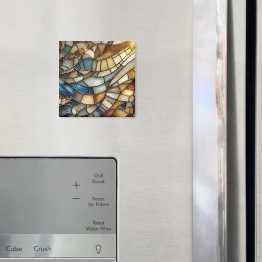 Aimant Vagues en Verre Coloré (In situ (réfrigérateur))
