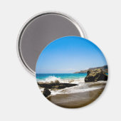 Aimant Vagues s'écrasent sur la plage (Recto/Verso)