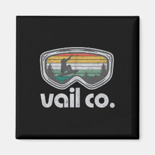 Aimant Vail Snowboard Resort Retro Colorado Snowboard