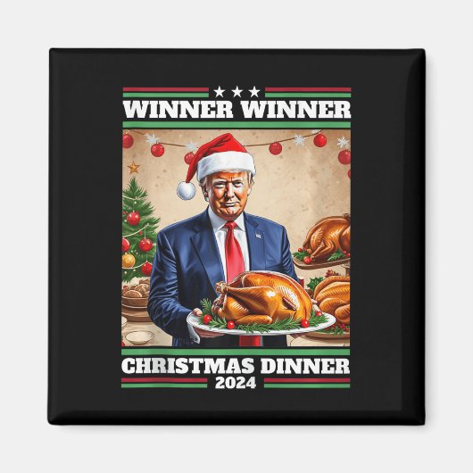 Aimant Vainqueur de Trump Dîner de Noël à (Devant)