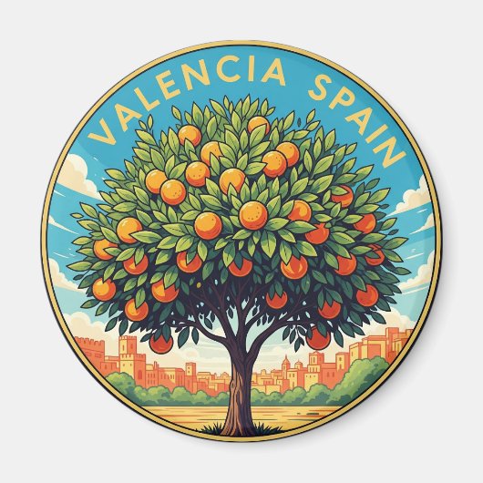 Aimant Valencia Espagne Voyage (Devant)