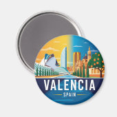 Aimant Valencia Espagne Voyage (Recto/Verso)
